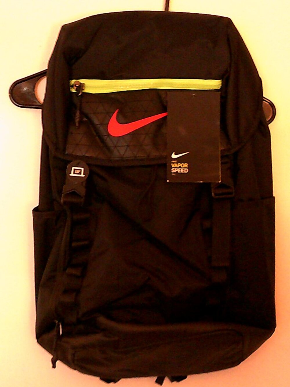 NEW NIKE "Vapor Speed 2.0 Back Pack" 15" MEN'S BLACK RED 34L BACKPACK BA5540-015
